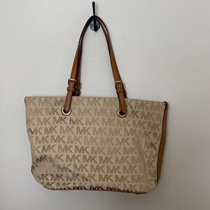 Michael Kors Large Beige Monogram Tote